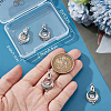 6Pcs Brass Micro Pave Clear Cubic Zirconia Fold Over Clasps KK-BBC0028-91-3