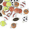  30Pcs 6 Styles Alloy Enamel Connector Charms ENAM-TA0001-72-12