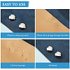 160Pcs 4 Colors Brass Studs Rivets KK-GF0001-23A-6