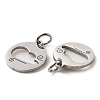 Non-Tarnish 304 Stainless Steel Charms LS-STAS-D050-07P-06-3