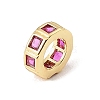 Brass Pave Cubic Zirconia European Beads CU-CBA389D-02G-11-2