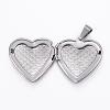 Tarnish Resistant 316 Stainless Steel Locket Pendants STAS-H389-25P-2