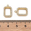 304 Stainless Steel Micro Pave Clear Cubic Zirconia Pendants CU-CBAF0F8-03G-G-3