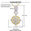 Brass Micro Pave Clear Cubic Zirconia Pendants CU-OY001-57G-2
