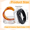 4Pcs 4 Colors Acrylic Bangles BJEW-UN0001-80B-3