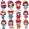 Girl DIY Diamond Painting Sticker Kit PW-WG70048-72-1