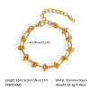 Stainless Steel Knot & Oval Link Chain Bracelets for Unisex LF3884-2-1