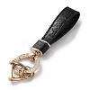 Microfiber & Zinc Alloy & Crystal Rhinestone Keychain KEYC-G062-01B-4