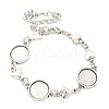 Antique Silver Plated Alloy Link Chain Bracelet Making MAK-K023-03B-AS-1