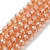 Electroplated Synthetic Quartz Crystal Beads Strands G-Z038-A02-03PL-1-1