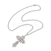 2Pcs 2 Styles Alloy Cross Pendant Necklaces NJEW-JN05116-5