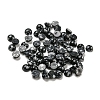 Synthetic Snowflake Obsidian Cabochons G-H309-03-04-1