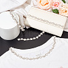 1 Yard Crystal Rhinestone Cup Chains with Plastic Pearl Beaded DIY-GA0005-72-5