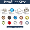 Olycraft 20 Sets 10 Colors 4Pcs Brass & Resin Snap Button BUTT-OC0001-56-2