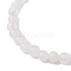 Natural Quartz Crystal Cube & Round Rock Crystal Beaded Stretch Bracelets BJEW-JB10807-01-4