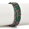 Electroplate Glass Beads Stradns EGLA-H114-02B-M-5