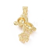 Brass Micro Pave Cubic Zirconia Pendants KK-E074-03G-05-2