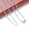 Tarnish Resistant Trendy Unisex 304 Stainless Steel Cable Chain Necklaces X-NJEW-L043-16P-3