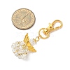 Angel Glass & Alloy Pendant Decorations HJEW-MZ00360-06-3