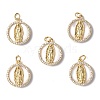 Brass Micro Pave Cubic Zirconia Pendants KK-E068-VF277-4