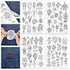 4 Sheets 11.6x8.2 Inch Stick and Stitch Embroidery Patterns DIY-WH0455-011-1