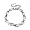 304 Stainless Steel Oval Link Chain Bracelets for Men Women BJEW-G725-11P-4