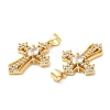 Brass Micro Pave Cubic Zirconia Pendants KK-M249-16G-01-2