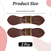 CutHollow 2Pcs Leather Toggle Buckle AJEW-CL0001-26C-2