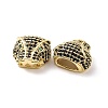 Brass Micro Pave Cubic Zirconia Beads KK-G444-01G-3