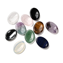Natural & Synthetic Mixed Gemstone Oval Worry Stone G-R487-01