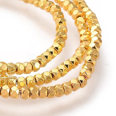 Electroplated Non-magnetic Synthetic Hematite Beads Strands G-M359-03G-1