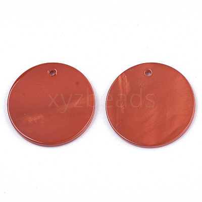 Natural Freshwater Shell Pendants SHEL-R022-01C-1