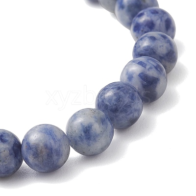3Pcs 3 Styles Natural Blue Spot Jasper Beaded Stretch Bracelets for Women Men BJEW-JB13401-1