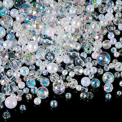 Transparent & Opaque Acrylic Bead LS-OACR-TAC0002-08E-1