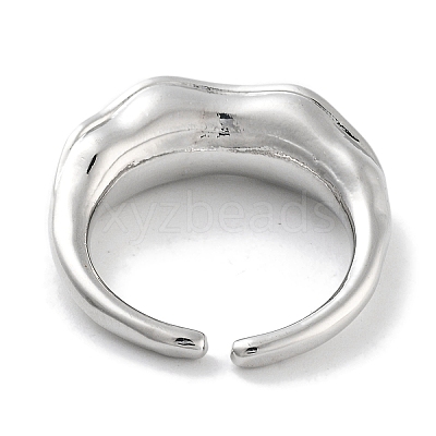 Rack Plating Brass Open Cuff Ring Settings KK-Z071-05P-1