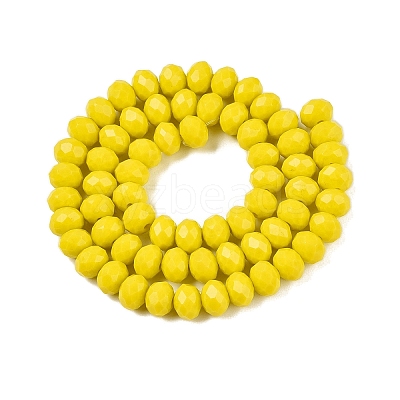 Opaque Solid Color Imitation Jade Glass Beads Strands EGLA-A044-P8mm-D04-1