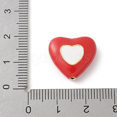 Brass Enamel Beads KK-P294-50G-01-1