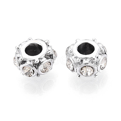 Alloy Rhinestone European Beads FIND-N009-03P-1