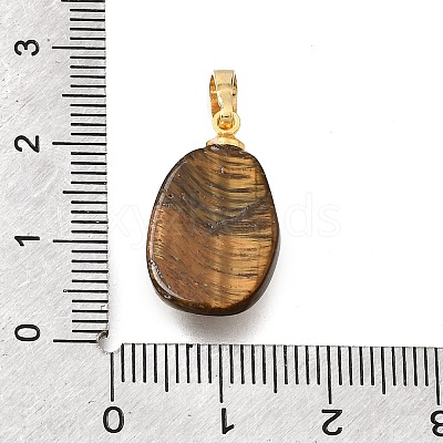 Natural Tiger Eye Pendants G-T151-03H-1