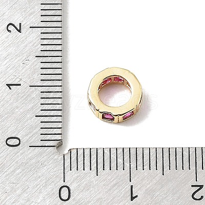 Brass Pave Cubic Zirconia European Beads CU-CBA389D-02G-11-1