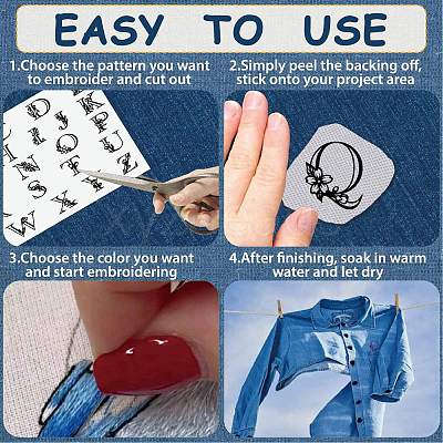PVA Water-soluble Embroidery Aid Drawing Sketch DIY-WH0514-005-1