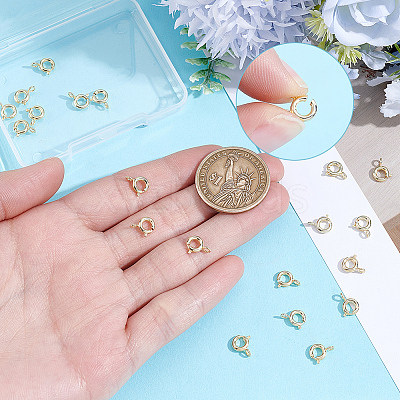 20Pcs Brass Spring Ring Clasps KK-BBC0025-72B-1
