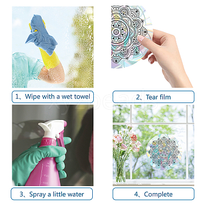 3Pcs 3 Style Waterproof PVC Electrostatic Wall Stickers Brick Pattern Stickers DIY-GF0003-70-1
