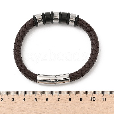 Braided Leather Cord Bracelets for Men BJEW-Z081-11P-02-1