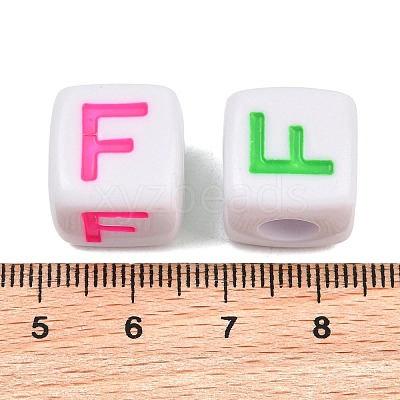 Opaque Acrylic Enamel European Beads AC-ACBA1794-04F-1