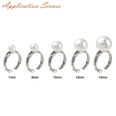 Brass Cup Peg Open Cuff Ring Settings KK-G518-08P-03-1