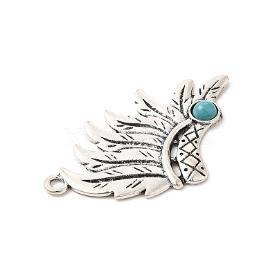 Retro Alloy Big Pendants TIBEP-L020-02AS-1