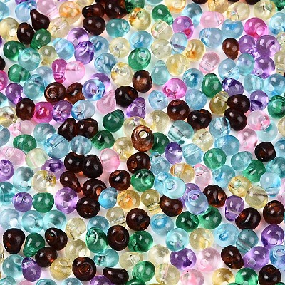 3/0 Baking Paint Glass Fringe Seed Beads SEED-A034-04K-1