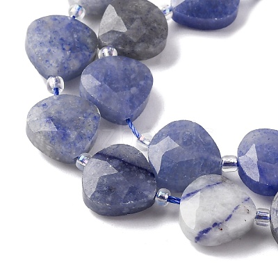 Natural Blue Aventurine(Dyed & Heated) Beads Strands G-P570-E08-02-1