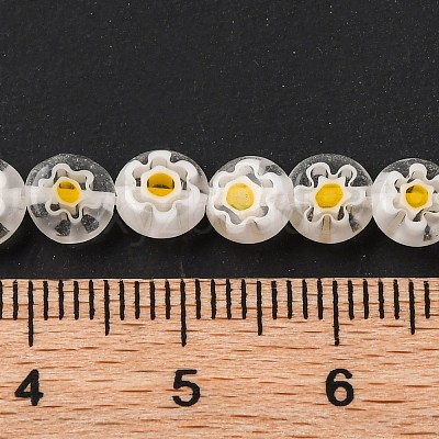 Handmade Millefiori Lampwork Beads Strands LAMP-G164-11O-1